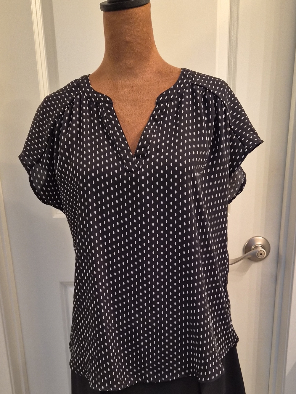 Banana Republic Blouse with White Dot Print